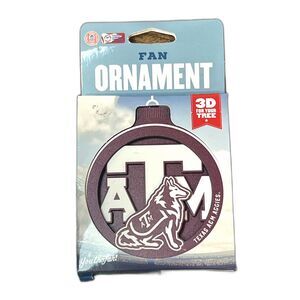 YouTheFan NCAA Texas A&M Aggies 3D Logo Series Ornament Fan Approved Maroon New
